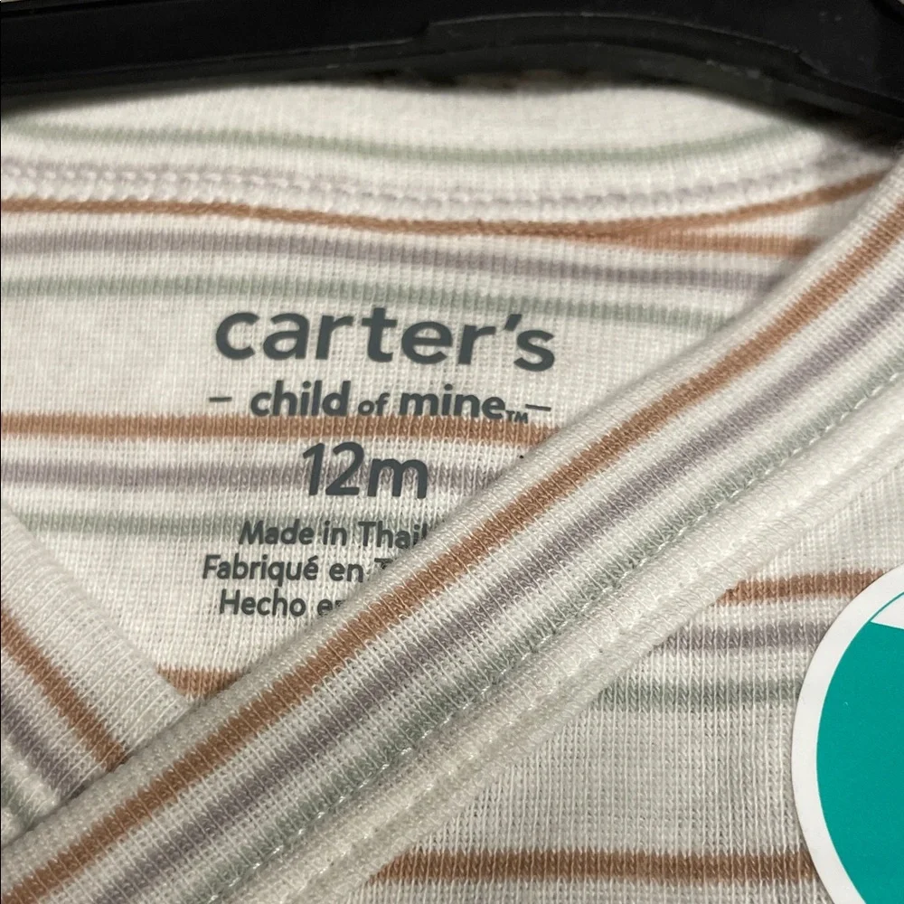 Trio of Carter's Patterned and Striped Bodysuits
